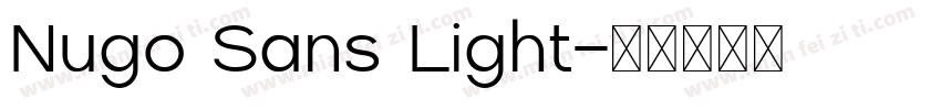 Nugo Sans Light字体转换